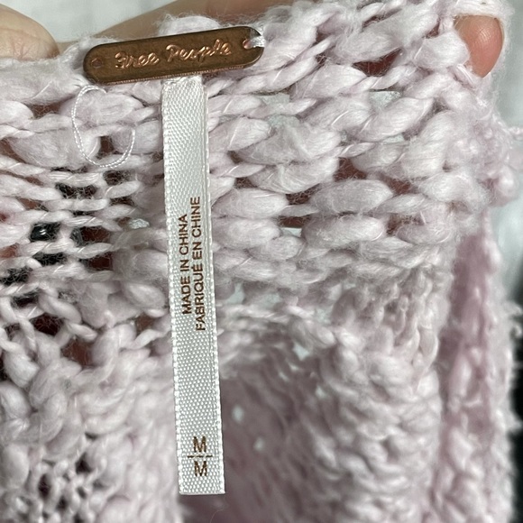 NWT Free People West Palm Sweater Purple Ethereal Combo Size Medium - Picture 8 of 9